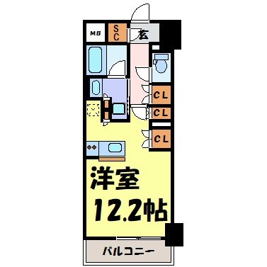 パークアクシス名駅南グランデ 間取り図