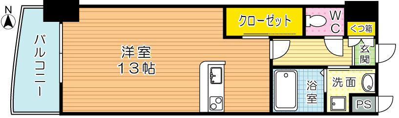 ロイヤルノースナイン 1604号室 間取り