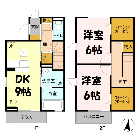 ウィット吉川Ａ 間取り図