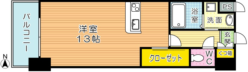 ロイヤルノースナイン 309号室 間取り