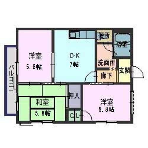 グリーンアヴェニュー古宮 間取り図