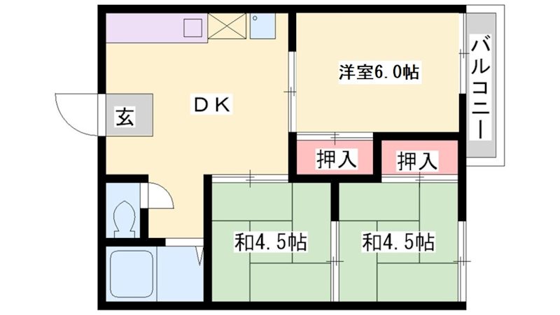 ハイツ小南 間取り図