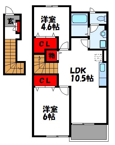 ヴィラージュK　A 201号室 間取り