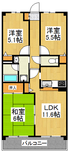 グリーンコーポ川崎NCS 間取り