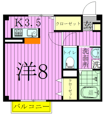 102号室 間取り
