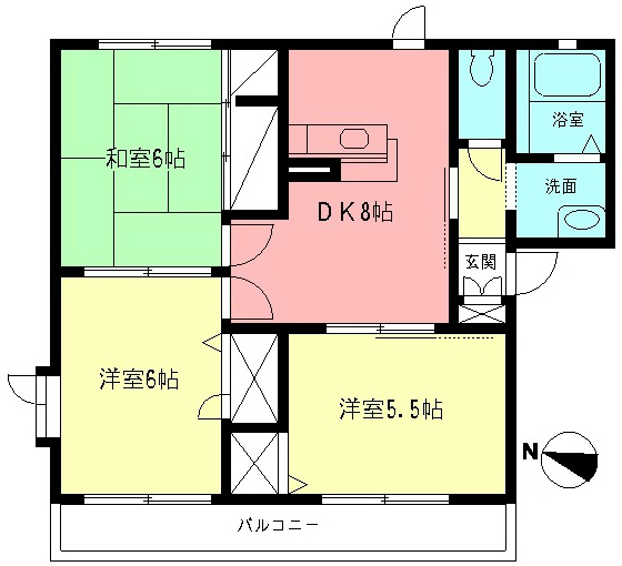メゾンディアス 201号室 間取り