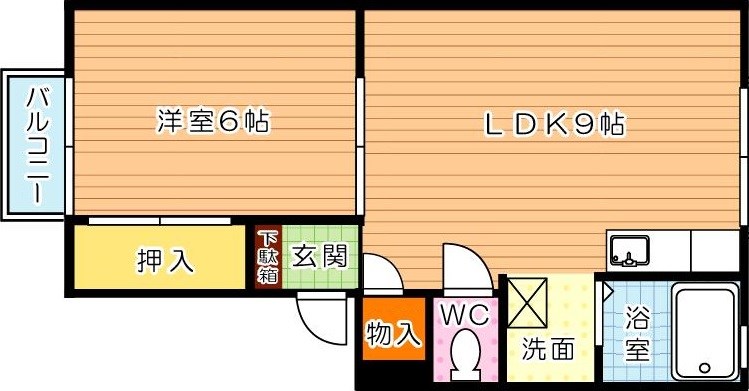 サンシティフォーゲル 201号室 間取り