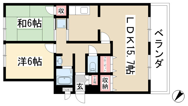 愛知県名古屋市名東区牧の原１丁目 間取り