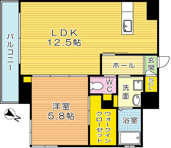 ウイングス戸畑 303号室 間取り