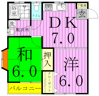 メゾン鈴木 201号室 間取り