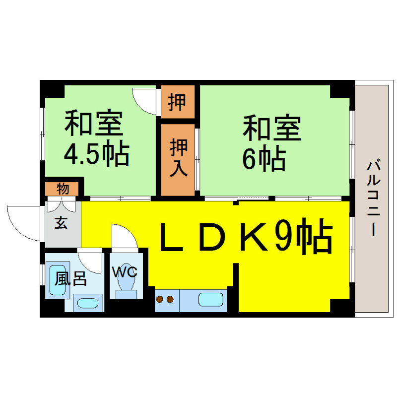 愛知県名古屋市中区大井町 間取り