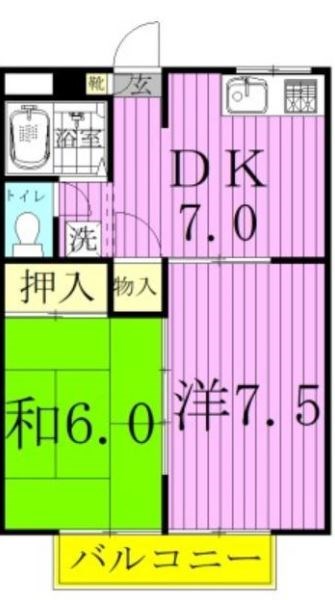 クレストパレス参番館 203号室 間取り