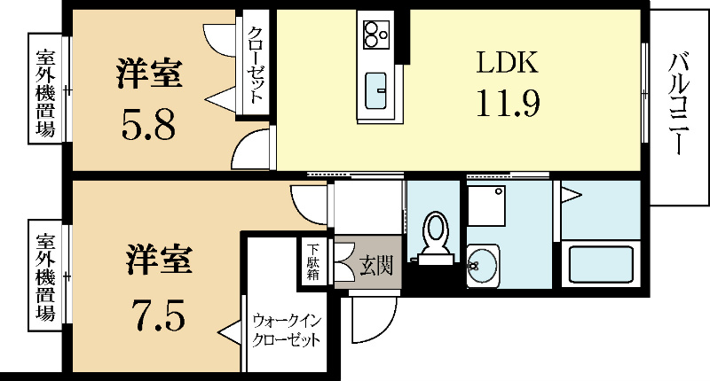 シャーメゾン久津川 間取り