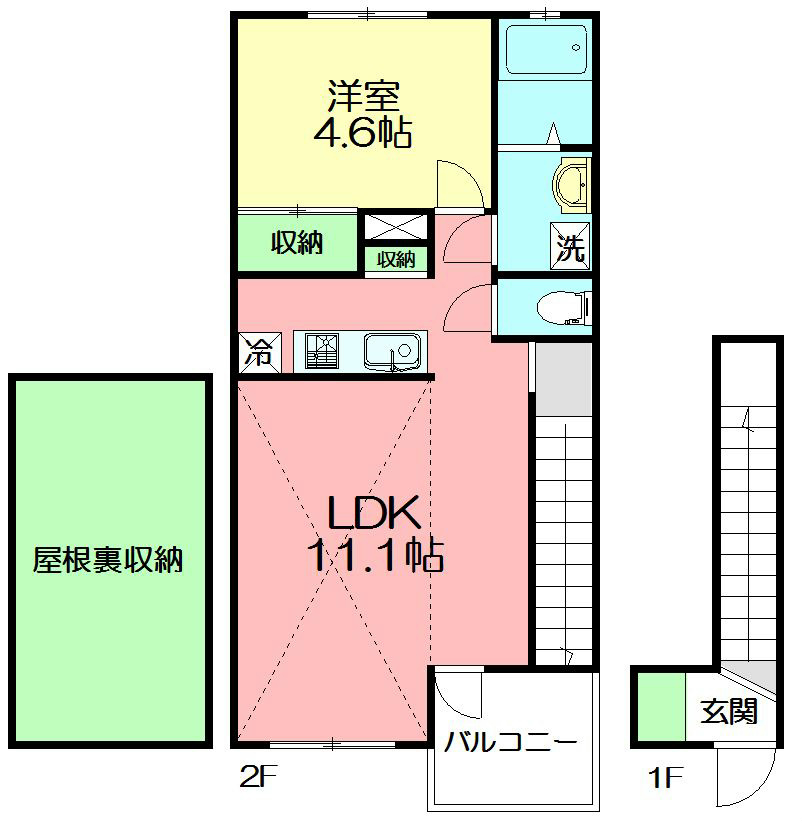 プリマクラッセⅡ 202号室 間取り
