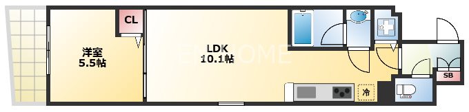 GLANZ　グランツ 802号室 間取り