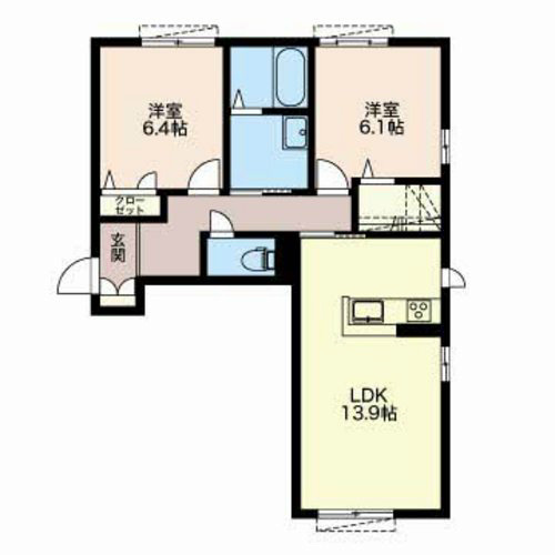 センタービレッジ S棟  101号室 間取り