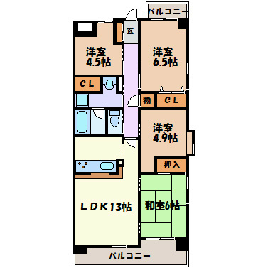 アイコーポ萱場 間取り