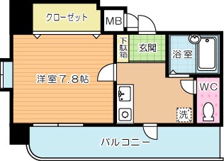 オリジンコアビル 701号室 北九州市小倉北区木町 マンション 7階 1k 4 0万円 北九州のお部屋探し 不動産賃貸情報 アイユーホーム