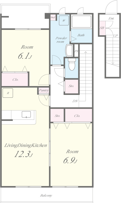 ネオビヤンⅠ 202号室 間取り