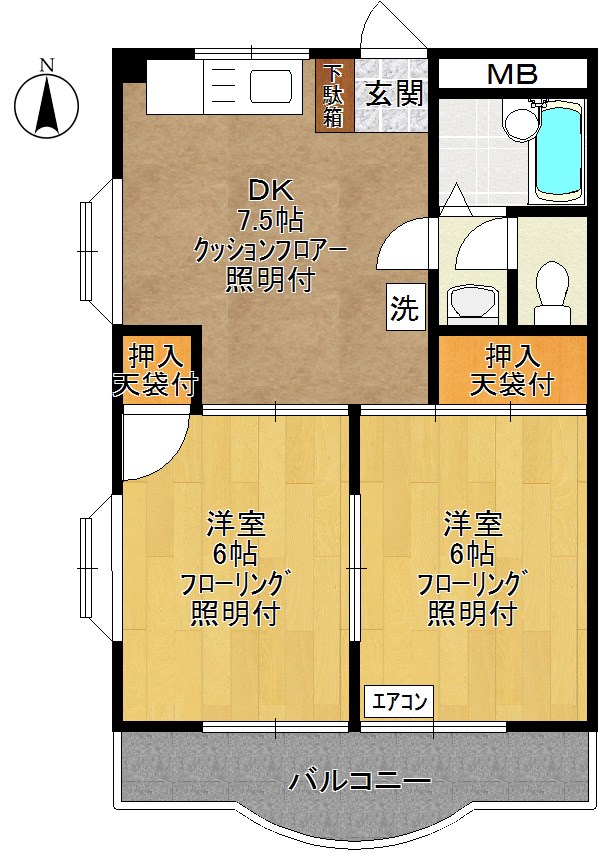 サンテラス藤 206号室 間取り