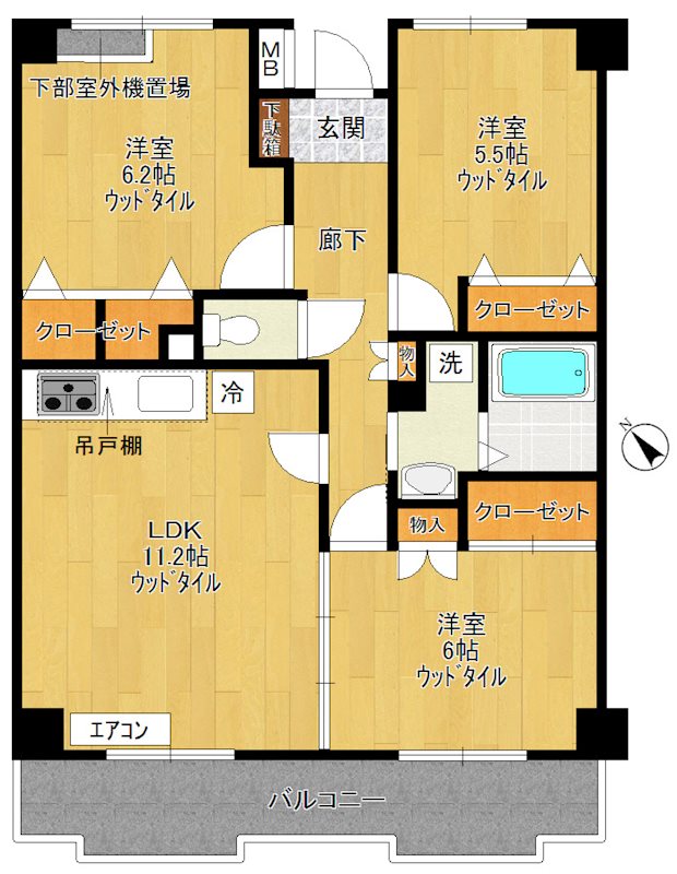ピュアメロディー 202号室 間取り