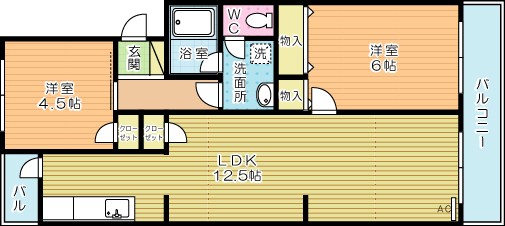 プレジデントタカヤ 204号室 間取り