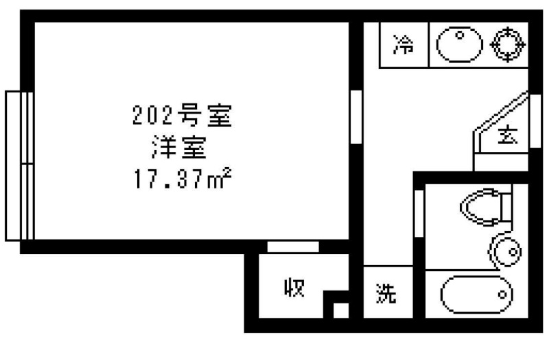 フラットK柿の木坂 間取り図