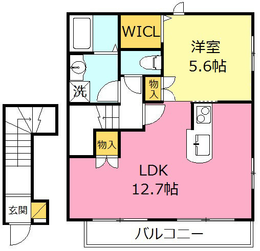 ヒルマイナ 202号室 間取り