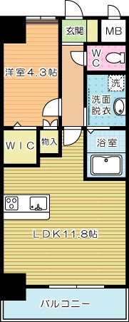 Advance Court Nakai（アドヴァンスコート中井） 403号室 間取り