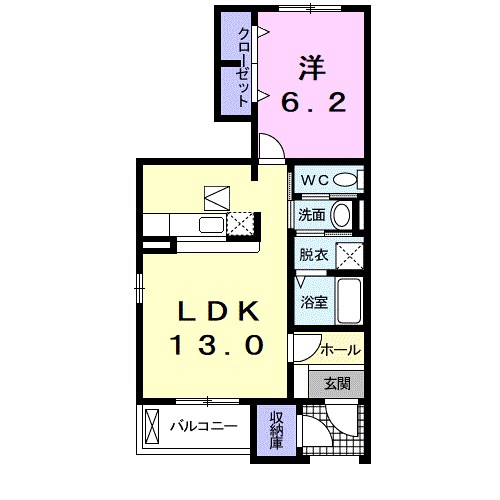 ヴィラ　グレイス 101号室 間取り
