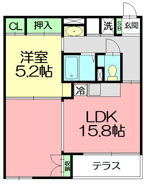 セゾンドルフ柊 102号室 間取り