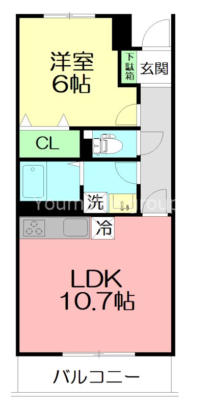 ソレアード 104号室 間取り