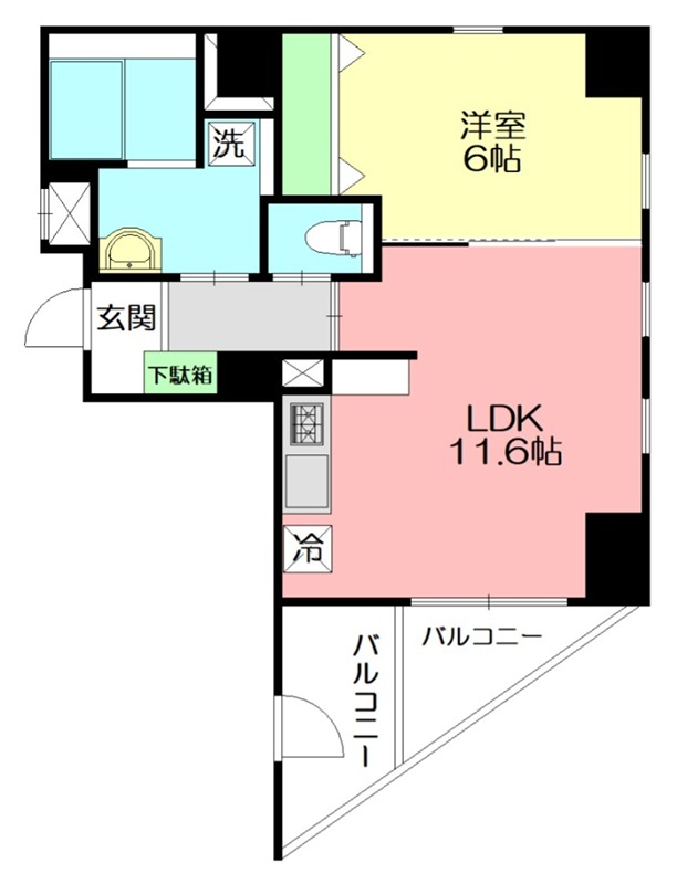 グレイシャスK鵠沼 703号室 間取り