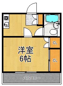 サニーハイツ 202号室 間取り