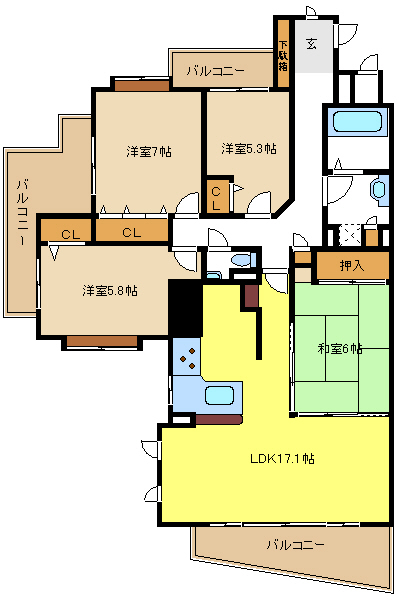 愛知県名古屋市千種区丸山町３丁目 間取り