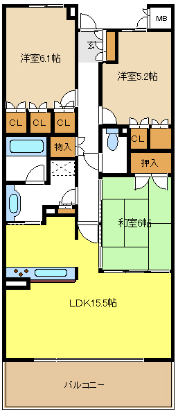 愛知県名古屋市千種区富士見台５丁目 間取り