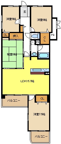 愛知県名古屋市千種区御影町１丁目 間取り