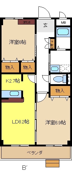 プランドール鎌倉台２ 間取り