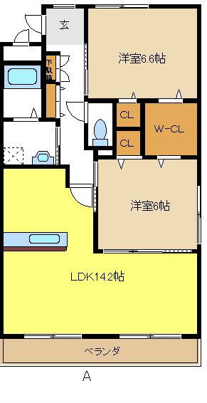 レザンヴェール砂田 間取り