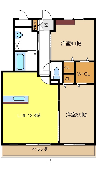 レザンヴェール砂田 間取り