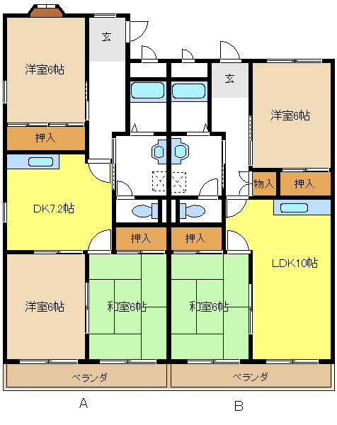 愛知県名古屋市中川区供米田２丁目 間取り
