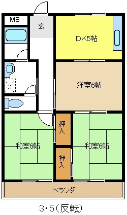 サンハイツ中平Ⅱ 間取り