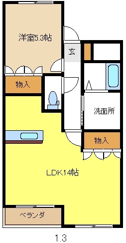 愛知県名古屋市瑞穂区日向町５丁目 間取り