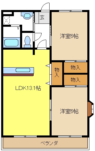 アンジュ神ノ倉Ａ 間取り