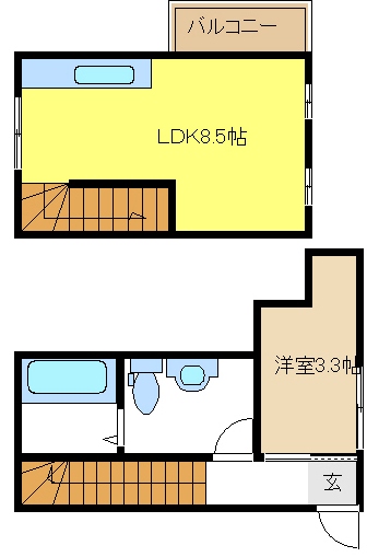 愛知県名古屋市瑞穂区津賀田町２丁目 間取り