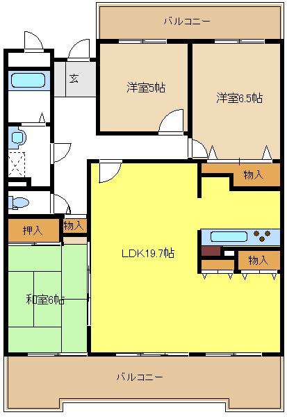 愛知県海部郡蟹江町蟹江本町 間取り