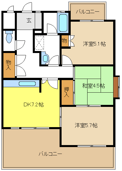 愛知県名古屋市東区矢田４丁目 間取り