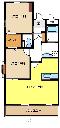 愛知県名古屋市緑区桶狭間清水山 間取り