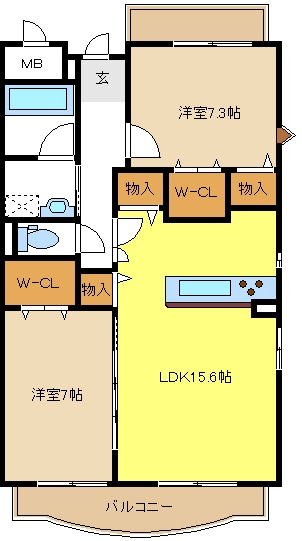 愛知県名古屋市千種区西山元町３丁目 間取り