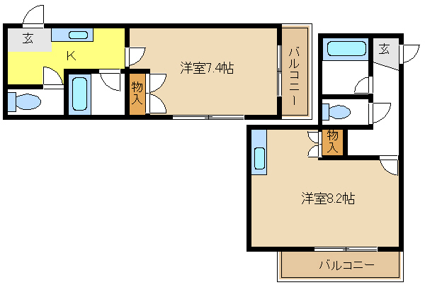 愛知県名古屋市瑞穂区中山町１丁目 間取り